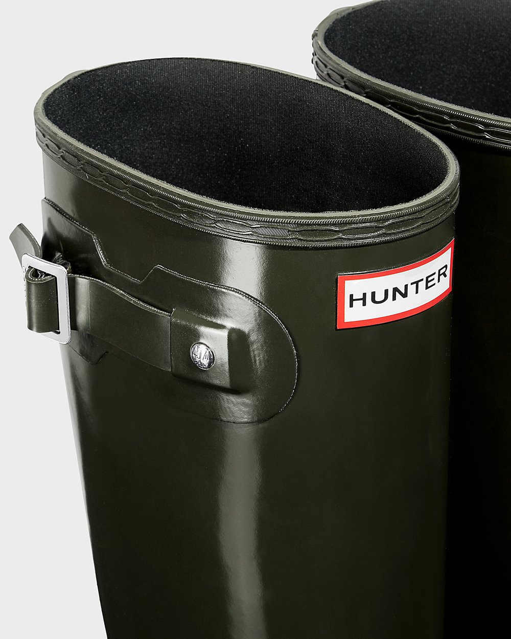 Hunter Mujer Original Gloss - Botas de Lluvia Verde Oscuro Oliva - 468-TCZWNH